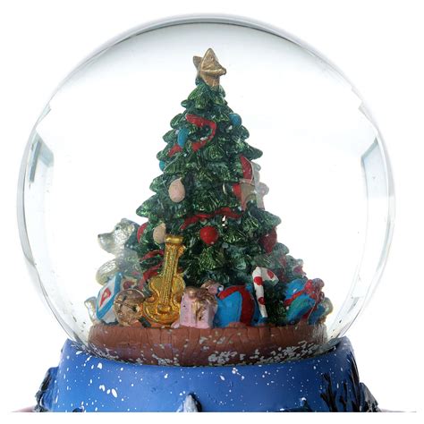 Christmas Tree Snow Globe Train Music 15x15 Cm Online