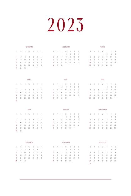 Premium Vector 2023 Calendar Personal Planner Diary Template In