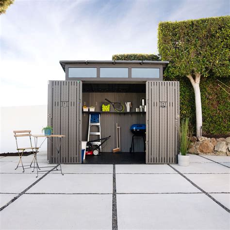 This lifetime's 8′ x 7.5′ storage shed offers various features including skylights, heavy duty floor, steel trusses, screened. Lifetime 7ft 6" x 7ft 6" (2.32 x 2.32m) Studio Storage ...