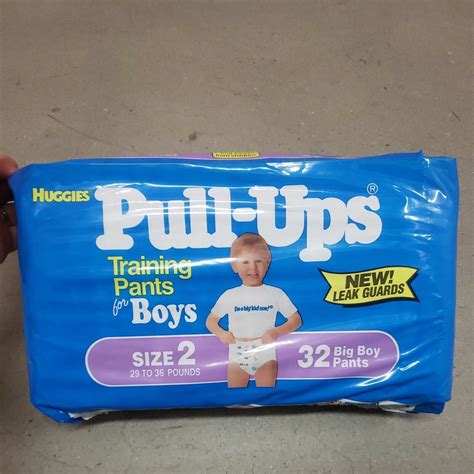 Vintage Huggies Pull Ups Training Pants For Boys Sz 2 29 36 Lbs 32ct