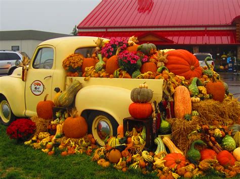 Gorgeous Fall Display Outside Troyers Market Berlin Oh