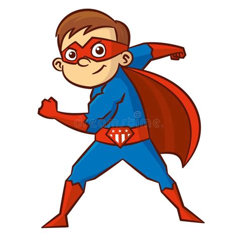Superhero Boy Cartoon Character Stock Vector Illustration Of Costume