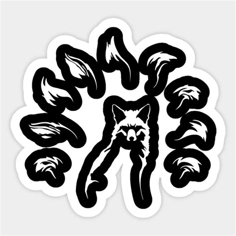 Nine Tailed Fox Kitsune Nine Tailed Fox Sticker Teepublic
