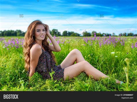 model posing field image and photo free trial bigstock
