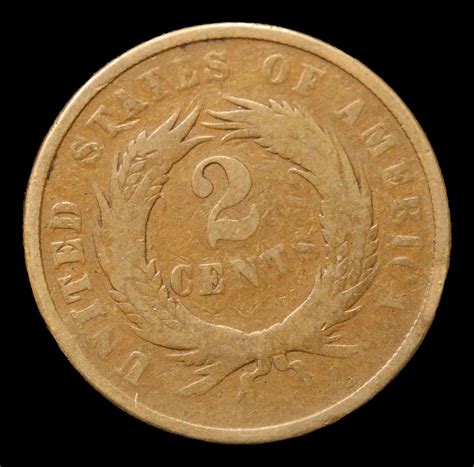 1864 Two Cent Piece 2c Grades Vg