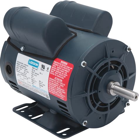 Leeson Compressor Duty Electric Motor — 5 Hp 3600 Rpm 230 Volts Single Phase Model 111275