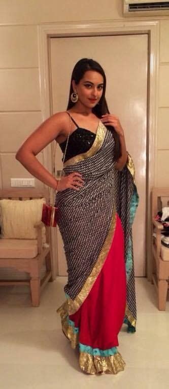 Beauty In Black Part 8 Sonakshi Sinha Saree Saree Designs Fashion Clothes Women