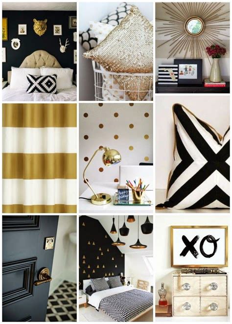 Tips and ideas to upgrade your bedroom. Black White and Gold-colors I want to use for my home ...