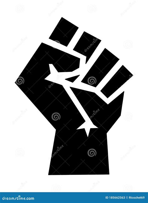 Black Power Fist Symbol Icon Stock Illustration Illustration Of Black