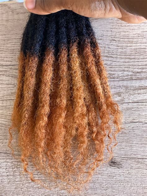 Human Hair Dreadlocks Extensions With Honey Blonde Curly Tips Etsy