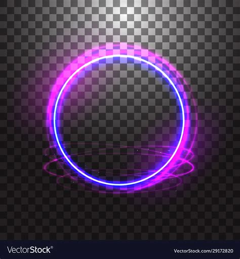 Purple Glowing Rings On Transparent Background Stock Vector My Xxx