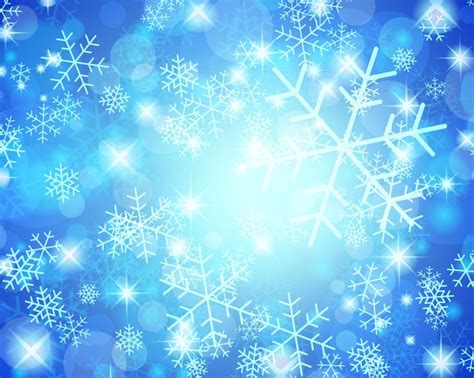 Christmas Snowflakes Blue Background Vector Graphic Free Vector