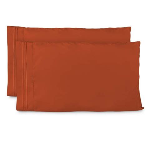 Standard Size Pillow Cases Luxury Burnt Orange