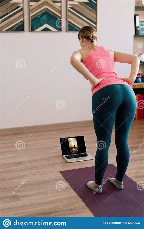 Caucasian Woman Practicing Yoga At Home Stock Image Image Of Indoor Spring 178800025