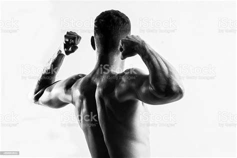 Man Flex His Muscles Stock Photo Download Image Now 2015 Back