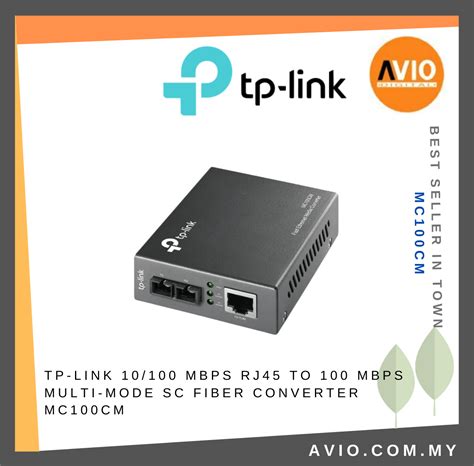 Tp Link Tplink 10100 Mbps Multimode 2km Media Converter Rj45 Ethernet
