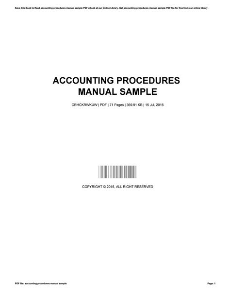 Accounting procedures manual sample by BonnieCallahan1998 - Issuu