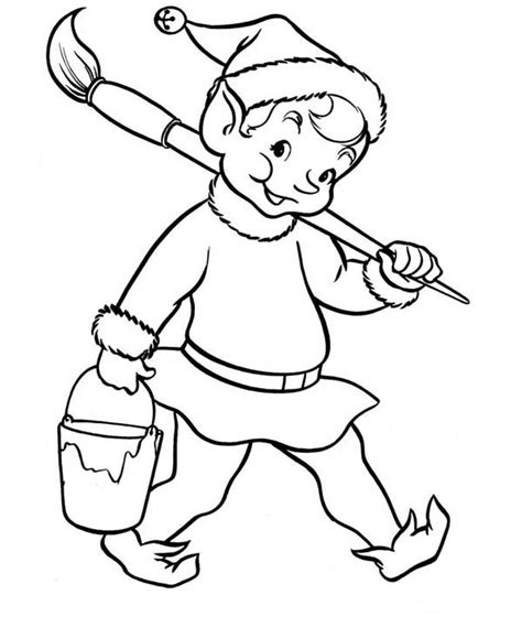 Color online with this game to color users coloring pages coloring pages and you will be able to share and to create your own gallery online. Christmas Elf With Pain And Brush Coloring Page : Color Luna