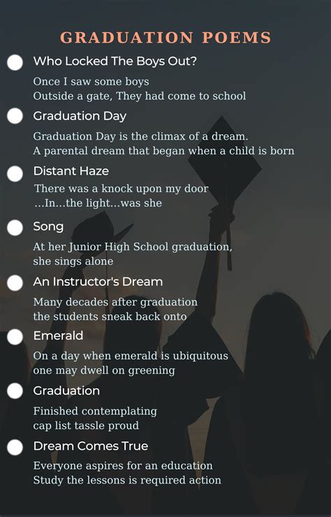 Graduation Poems Best Poems For Graduation