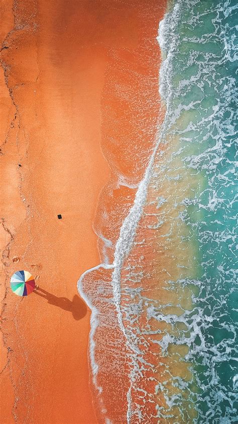 1080x1920 Beach Drone View Adorable Sea Shore Wallpaper Nature