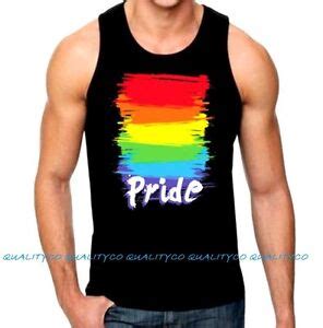 New Men S Pride Rainbow Black Tank Top Dope Rave Lgbt Gay Lesbian Lgbtq