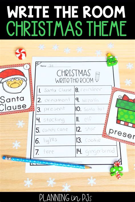 Christmas Vocabulary Write The Room Literacy Center Ela Activities