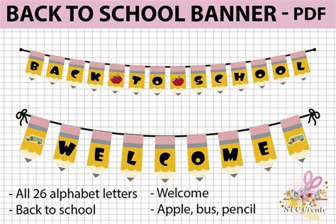 School Printable Banner Back To School Banner