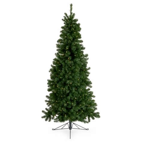 Home Heritage Pine 7 Ft Artificial Half Christmas Tree Prelit W 150