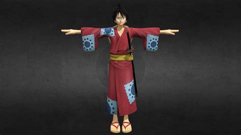 Monkey D Luffy Wano Kimono One Piece Download Free 3d Model By Ok