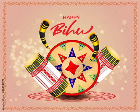 Vector Illustration Of Happy Bihu Assamese New Year Indian