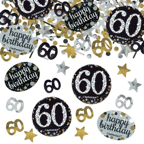 Sparkling Celebration Age 60 Confetti 34g 30th Birthday Decorations