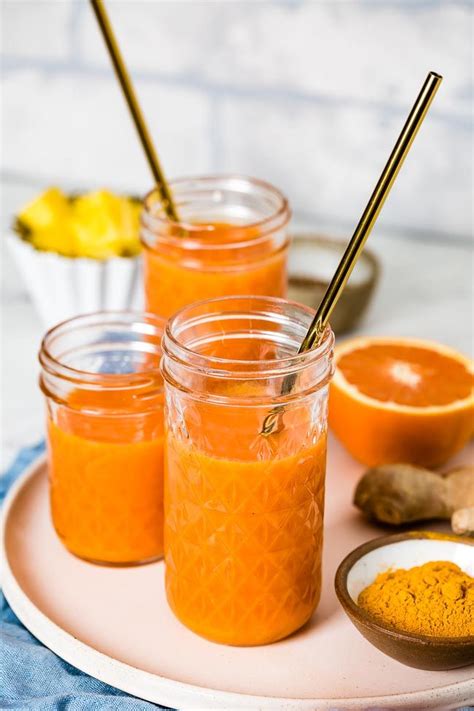 Carrot Based Orange Turmeric Ginger Smoothie Foolproof Living