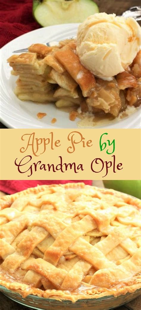 All you need are a double pie crust, apples, butter, water, sugar, and flour. Apple Pie by Grandma Ople - My Recipe Treasures | Recipe ...