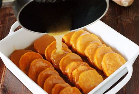 Sweet Potato Coins Bathed In Brown Sugar Butter Glaze