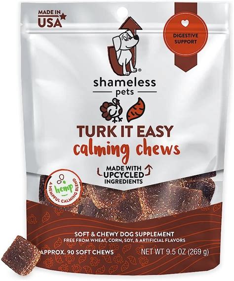Shameless Pets Turk It Easy Calming Chews Dog Supplement 90 Count