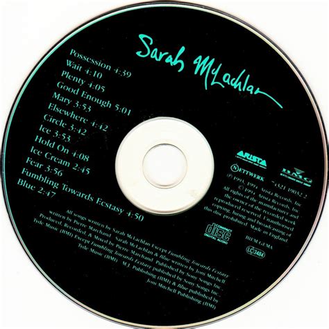 Following the album's release, a fan named uwe vandrei sued mclachlan for songwriting credit, claiming that his letters were used as the basis of the song. Encartes Pop: Encarte: Sarah McLachlan - Fumbling Towards ...
