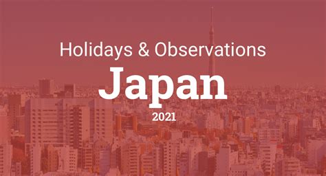 Holidays And Observances In Japan In 2021