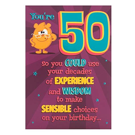 Funny 50th Birthday Cards Amazon Co Uk