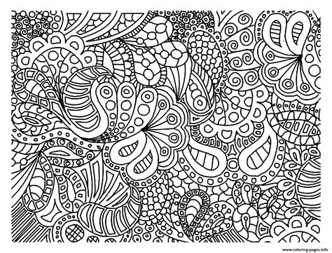 Seamless Pattern For Adults Doodle Graphic Art Coloring Page Printable