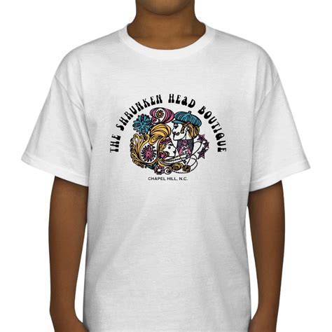 Youth Shrunken Head Logo T Shirt In White