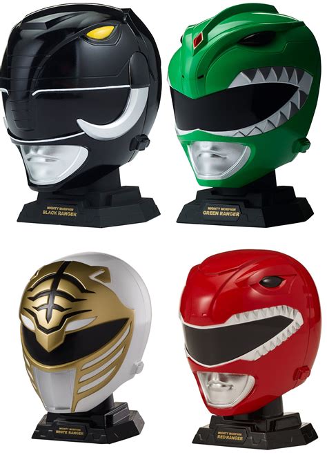 Power Rangers Mighty Morphin Legacy Helmet Display Set New Blackwhite