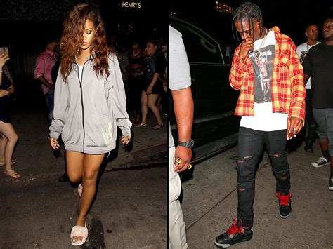 Rihanna And Travis Scott Spotted Leaving Henrys In West Hollywood