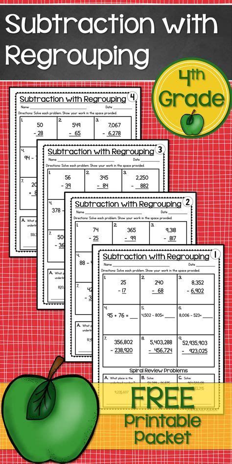 You can supplement your teaching with beyond labz to prepare your students once completed, students can share with you their answer books in a pdf file export as proof of work process. Subtraction with Regrouping Worksheets | Math subtraction ...