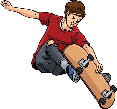 Skateboarding Dibujos Animados Color Clipart Ilustración 12626339