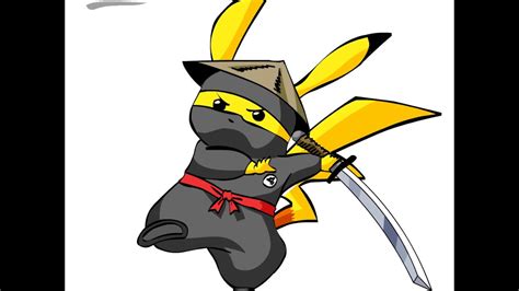 Pikachu Ninja Pokemon Fan Art Youtube