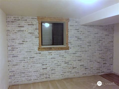 White Faux Brick Wall One Room Challenge Week 3 My Love 2 Create