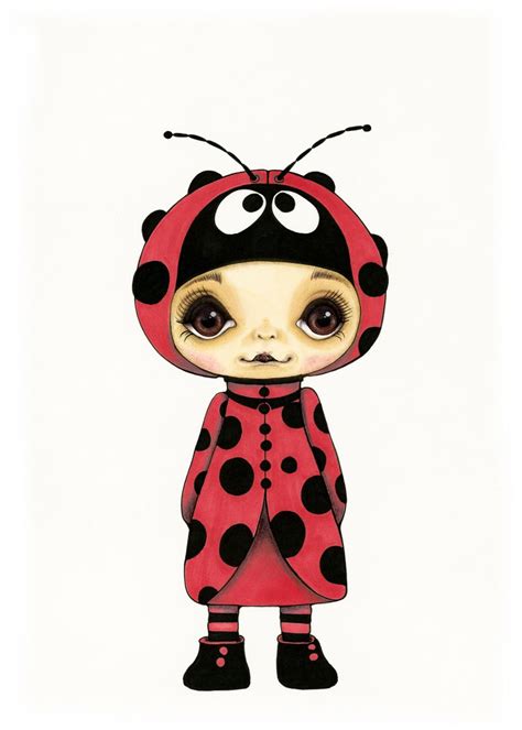 little lady bug girl poster by ann displate