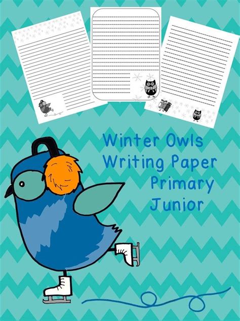Winter Owls Writing Paper For Primary And Middle School Students To