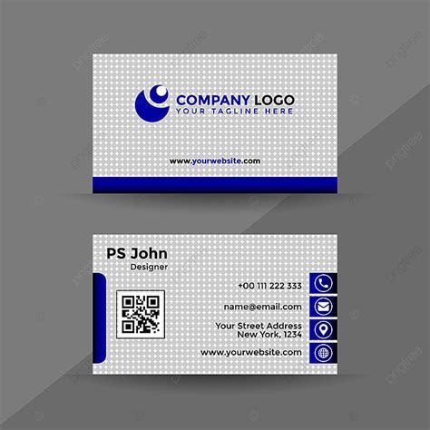 Blue Shape White Business Card Template Download On Pngtree