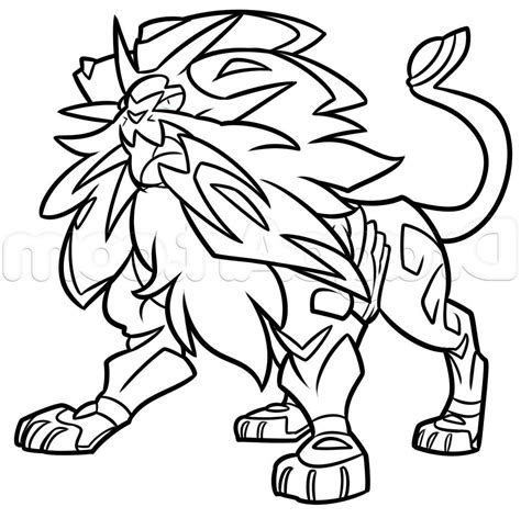 How To Draw Solgaleo Free Adult Coloring Pages Coloring Sheets For